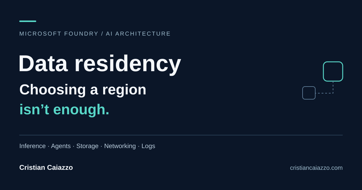 AI Data Residency: Why Choosing a Region Isn't Enough